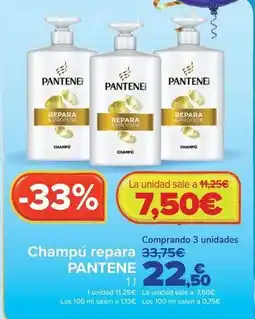 Carrefour Pantene - champú repara oferta
