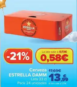 Carrefour Estrella damm - cerveza oferta