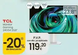 Eroski Tcl - monitor gaming oferta