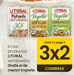 Eroski Litoral fabada asturiana lentejas con verduras garbanzos con espinacas oferta
