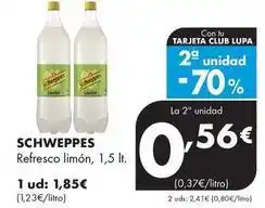 Supermercados Lupa Schweppes - refresco limón oferta