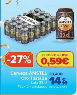 Carrefour Amstel - cerveza oro tostada oferta