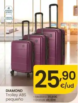 Eroski Diamond trolley abs pequeño oferta