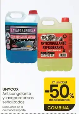 Eroski Unycox anticongelante y lavaparabrisas oferta