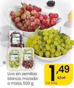 Eroski Uva sin semillas blanca, morada o mixta oferta
