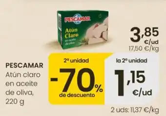 Eroski Pescamar atún claro en aceite de oliva oferta