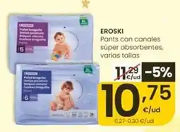 Eroski Eroski - pants con canales super absorbentes oferta