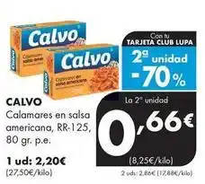 Supermercados Lupa Calvo - calamares en salsa americana oferta
