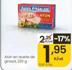 Eroski Puerto gallego - atun en aceite de girasol oferta