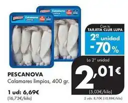 Supermercados Lupa Pescanova - calamares limpios oferta