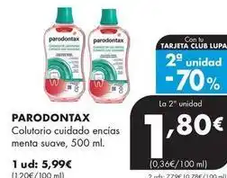 Supermercados Lupa Parodontax - colutorio cuidado encías menta suave oferta