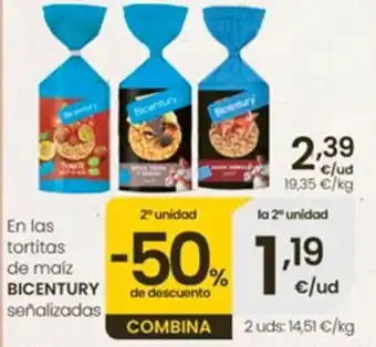 Eroski Bicentury tortitas de maíz oferta