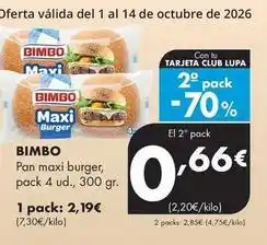 Supermercados Lupa Bimbo - pan maxi burger oferta