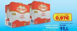 Carrefour Président - leche entera oferta