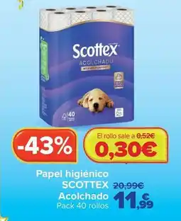 Carrefour Scottex - papel higiénico acolchado oferta
