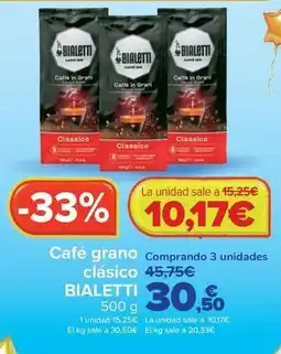 Carrefour Bialetti - café grano clásico oferta