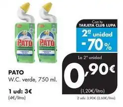 Supermercados Lupa Pato - w.c. verde oferta