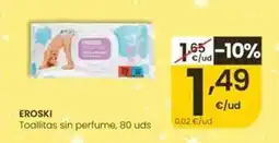 Eroski Eroski - toallitas sin perfume oferta