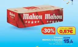 Carrefour Mahou - cerveza 5 estrellas oferta