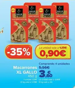 Carrefour Gallo - macarrones xl oferta