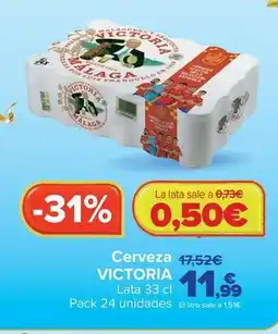 Carrefour Victoria - cerveza oferta