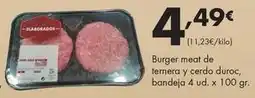 Supermercados Lupa Burger meat de ternera y cerdo duroc, bandeja oferta