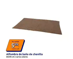 Action Alfombra de bano de chenilla oferta