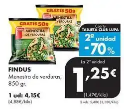 Supermercados Lupa Findus - menestra de verduras oferta