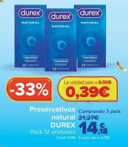 Carrefour Durex - preservativos natural oferta