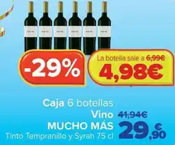 Carrefour Mucho mas - caja 6 botellas vino oferta