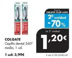 Supermercados Lupa Colgate - cepillo dental 360° medio oferta