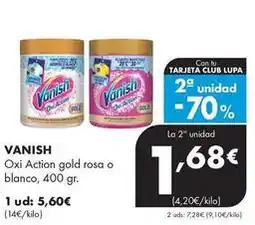 Supermercados Lupa Vanish - oxi action gold rosa o blanco oferta