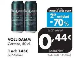 Supermercados Lupa Voll-damm - cerveza oferta