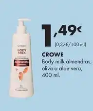 Supermercados Lupa Crowe - body milk almendras oferta