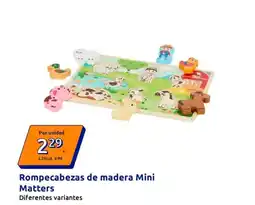 Action Rompecabezas de madera mini matters oferta
