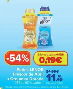 Carrefour Lenor - perlas frescor de abril u orquídea dorada oferta