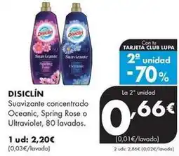Supermercados Lupa Disiclin - suavizante concentrado oceanic, spring rose o ultraviolet, 80 lavados oferta