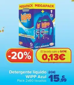Carrefour Wipp - detergente líquido azul oferta
