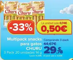 Carrefour Churu - multipack snacks para gatos oferta