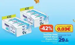 Carrefour Dodot - toallitas bebé aqua plastic free oferta