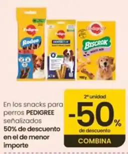 Eroski Pedigree snacks para perros oferta