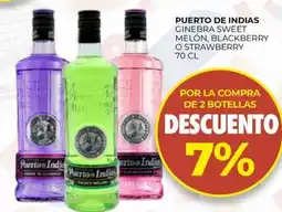 CashDiplo Puerto de Indias ginebra sweet melón, blackberry o strawberry oferta