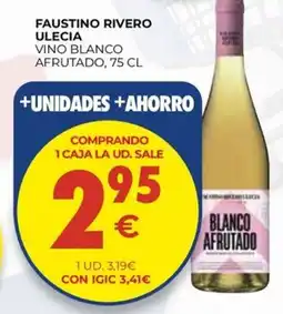 CashDiplo Faustino rivero vino blanco afrutado oferta