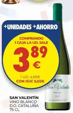 CashDiplo San Valentín vino blanco d.o. cataluña oferta
