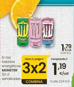 Eroski Monster bebidas energéticas oferta