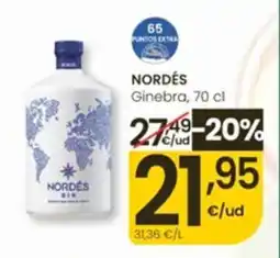 Eroski Nordés ginebra oferta