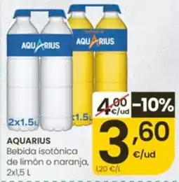 Eroski Aquarius bebida isotónica de limón o naranja oferta
