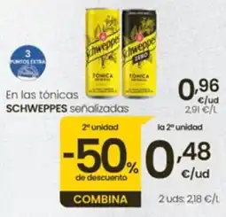 Eroski Schweppes tónicas oferta