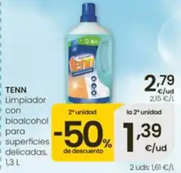 Eroski Tenn limpiador con bioalcohol para superficies delicadas oferta
