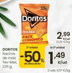 Eroski Doritos nachos de maíz tex-mex oferta